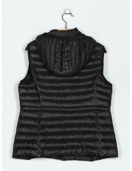 Chaleco acolchado capucha black (42-50)