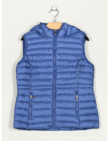 Chaleco acolchado capucha navy (42-50)
