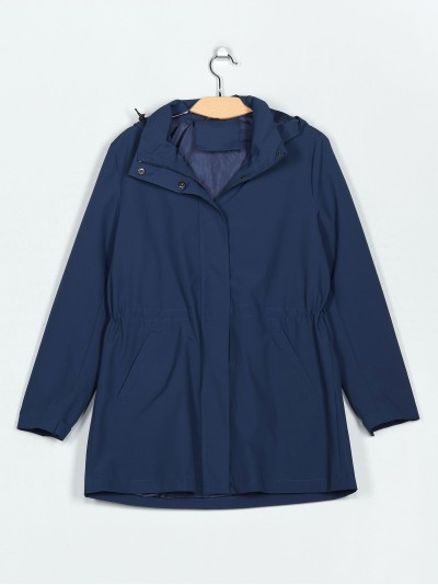 Parka amplia capucha navy (40-48)