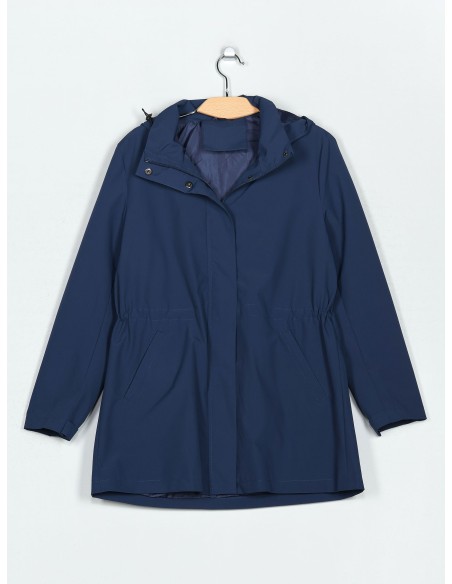 Parka amplia capucha navy (40-48)