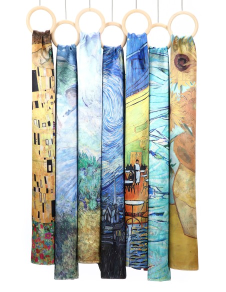 Pañuelo estampado efecto seda 70 X 180CM