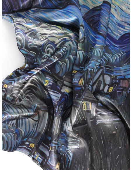 Pañuelo estampado efecto seda 70 X 180CM