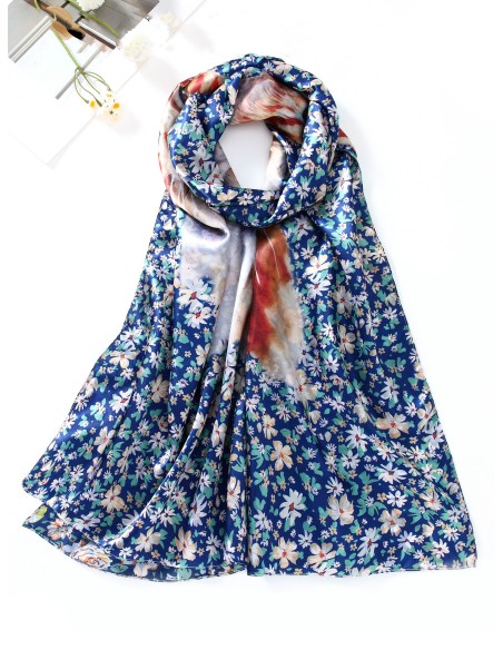 Pañuelo gatos efecto seda 70 X 180CM