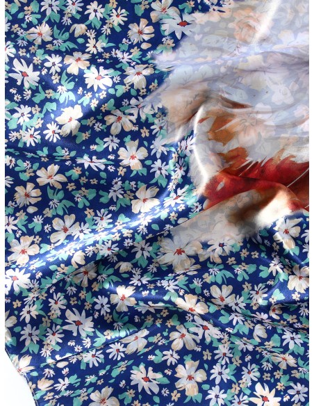 Pañuelo gatos efecto seda 70 X 180CM