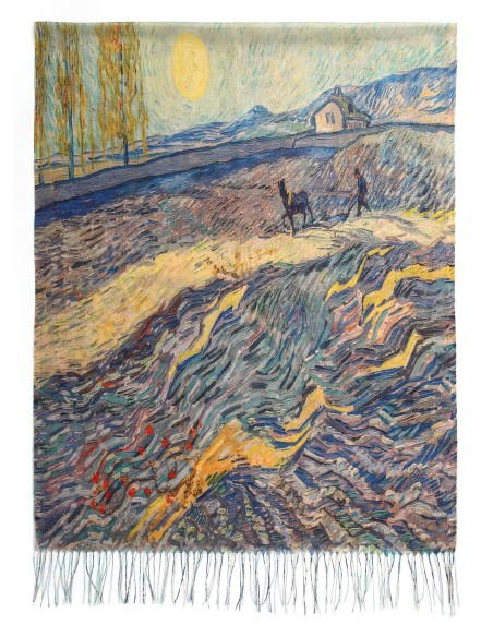 Pañuelo estampado flecos 70 X 180CM