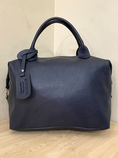 Bolso bowling piel marino