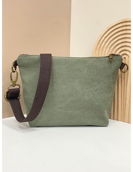 Bolso bandolera canvas verde-agua