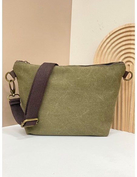 Bolso bandolera canvas verde-khaki