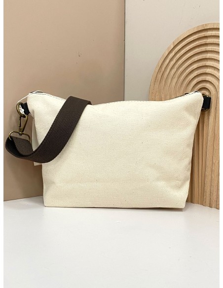 Bolso bandolera canvas blanco