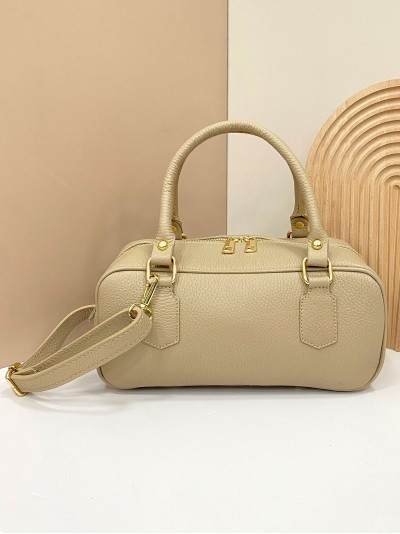 Mini bolso tote minimal piel taupe