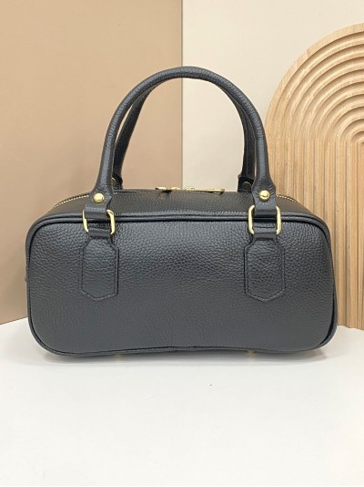 Mini bolso tote minimal piel negro