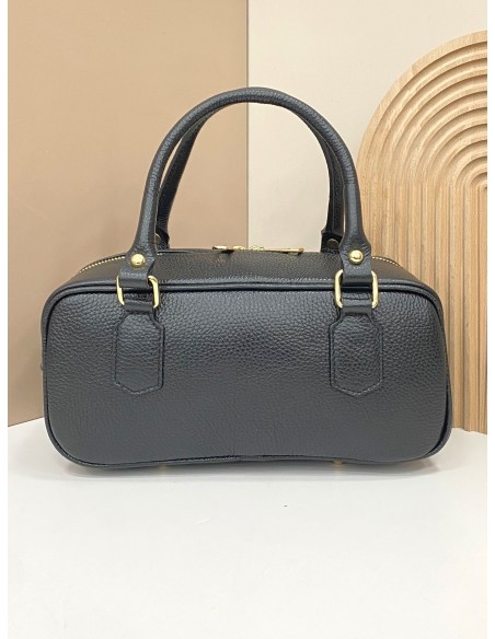 Mini bolso tote minimal piel negro