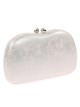 Bolso clutch de fiesta polipiel plata