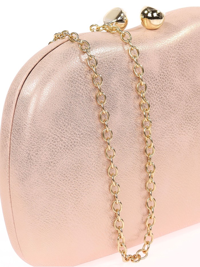 Bolso clutch de fiesta polipiel champan