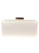 Bolso clutch de fiesta polipiel perla