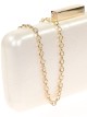 Bolso clutch de fiesta polipiel perla