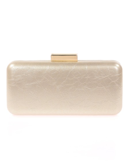 Bolso clutch de fiesta polipiel oro-claro