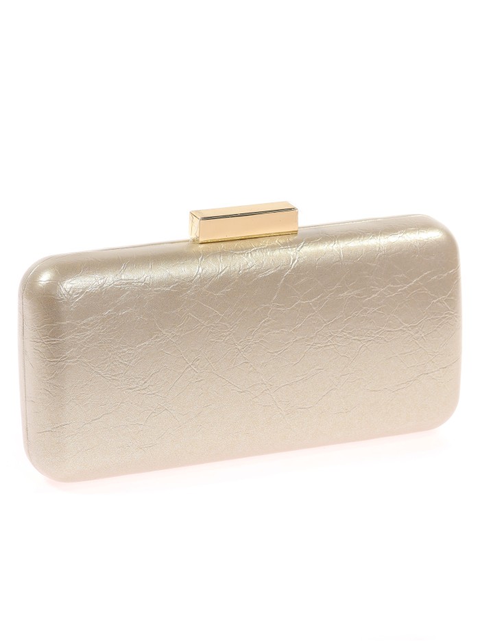 Bolso clutch de fiesta polipiel oro-claro
