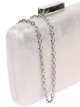 Bolso clutch de fiesta polipiel plata