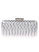 Bolso clutch de fiesta trenzado plata
