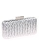 Bolso clutch de fiesta trenzado plata