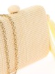 Bolso clutch de fiesta rafia borlas beige