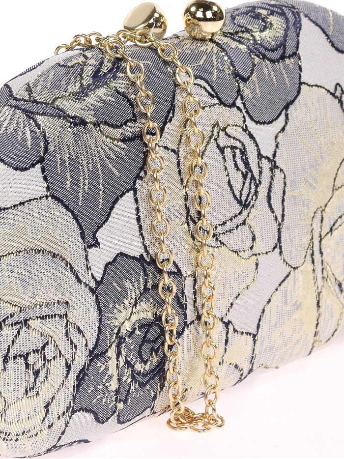 Bolso clutch de fiesta bordado negro