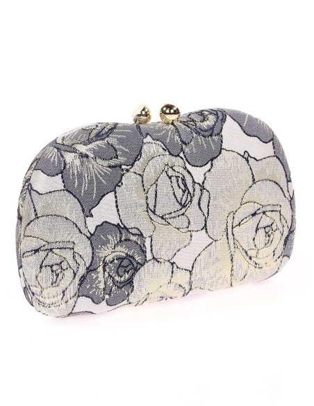 Bolso clutch de fiesta bordado negro