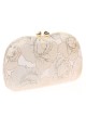 Bolso clutch de fiesta bordado oro-claro
