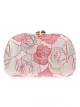 Bolso clutch de fiesta bordado rojo