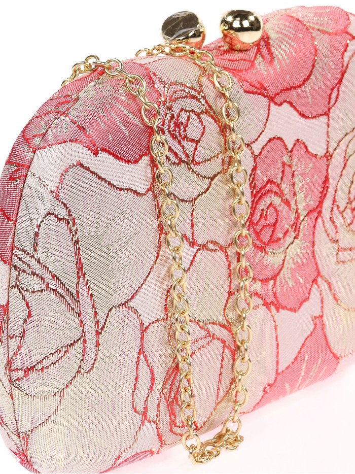 Bolso clutch de fiesta bordado rojo