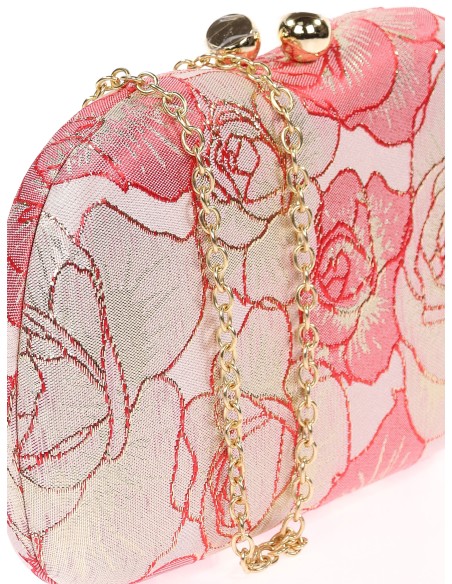 Bolso clutch de fiesta bordado rojo