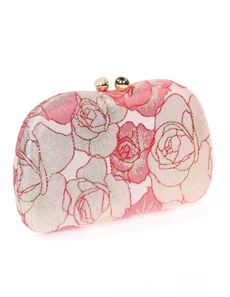 Bolso clutch de fiesta bordado rojo