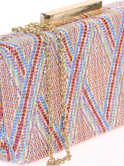 Bolso clutch de fiesta rafia multi 2