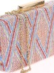 Bolso clutch de fiesta rafia multi