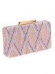 Bolso clutch de fiesta rafia multi