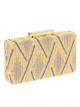 Bolso clutch de fiesta rafia amarillo