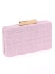 Bolso clutch de fiesta rafia rosa-palo
