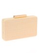 Bolso clutch de fiesta rafia beige