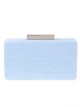 Bolso clutch de fiesta rafia azul-claro