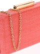 Bolso clutch de fiesta rafia rojo
