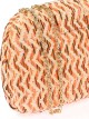 Bolso clutch de fiesta rafia coral