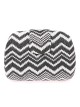 Bolso clutch de fiesta rafia negro-blanco
