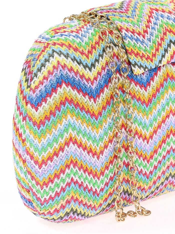 Pochette da festa in rafia rossa