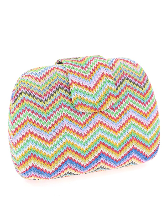 Pochette da festa in rafia rossa