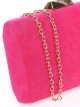 Suede effect contrast clutch fresa