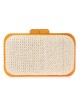 Bolso clutch de fiesta rafia madera beige