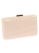 Bolso clutch de fiesta bordado acharolado beige