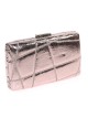 Bolso clutch de fiesta bordado polipiel gris