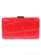 Bolso clutch de fiesta bordado acharolado rojo